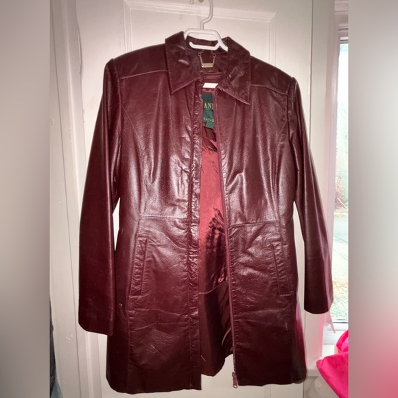 Danier Vintage Women’s Burgundy Leather Jacket - XS - Removable Lining - Picture 1 of 4